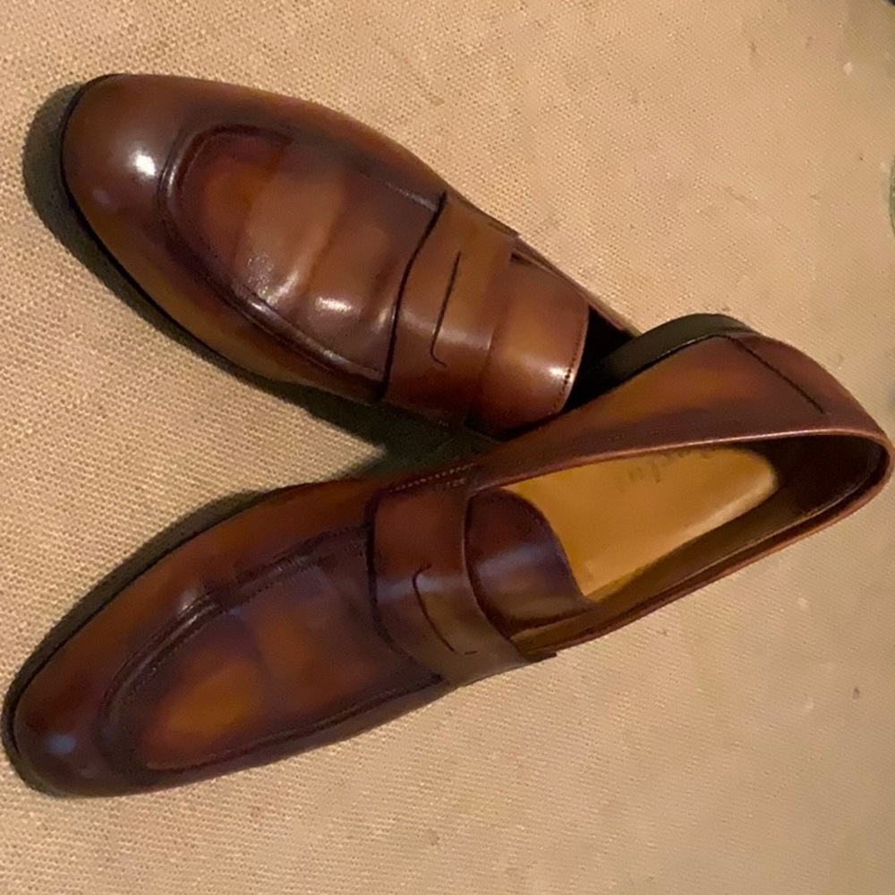 Berluti bench made hand tooled leather loafers
